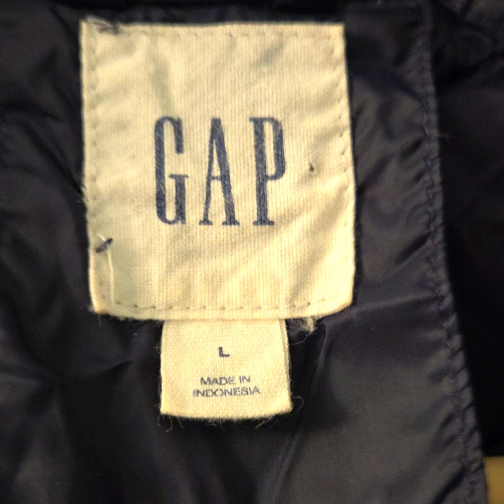 Gap Primaloft Down Alternative Dark Blue Quilted … - image 3